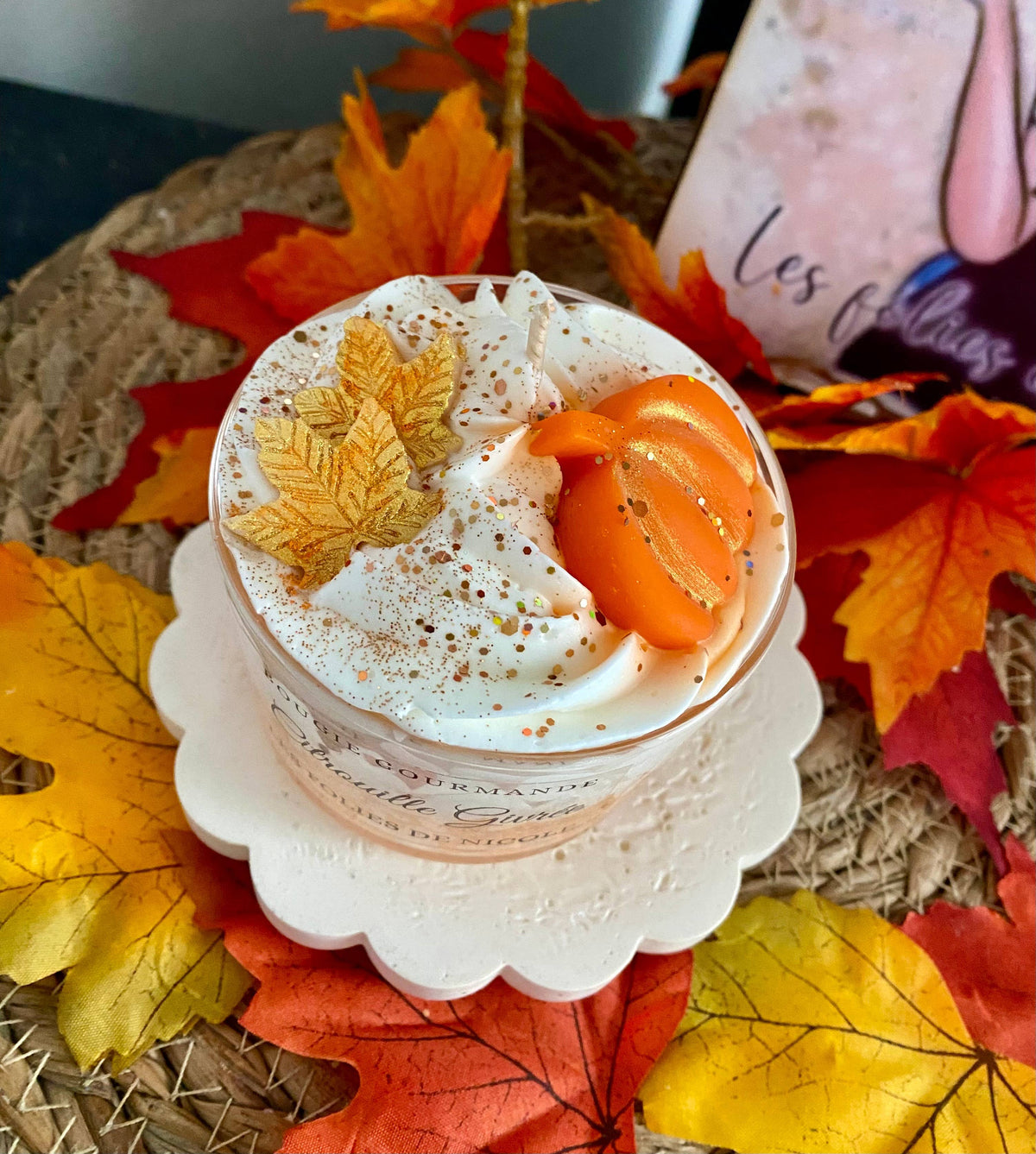 Bougie Gourmande, Citrouille Givrée Boutique Les folies de Nicole