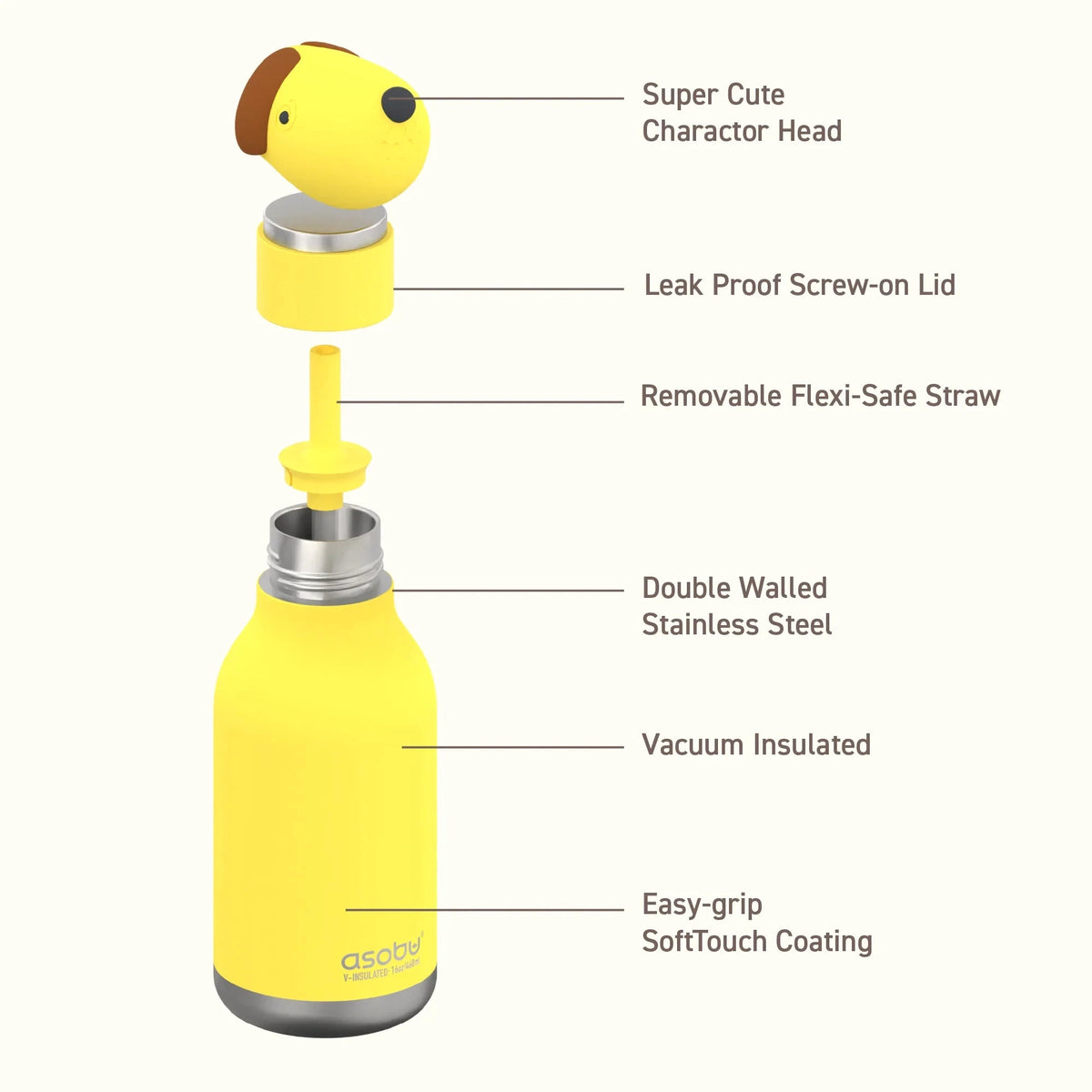 Gourde isotherme Elephant "Bestie bottle" Boutique Asobu