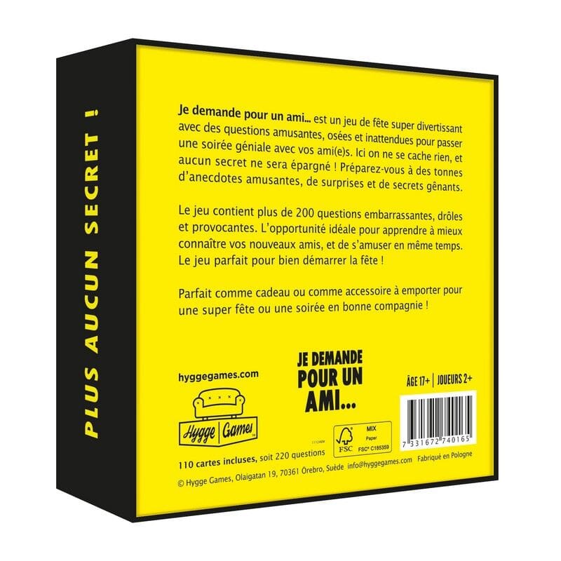 Je demande pour un ami - Hygge Games Jeu Festif Boutique Hygge Games