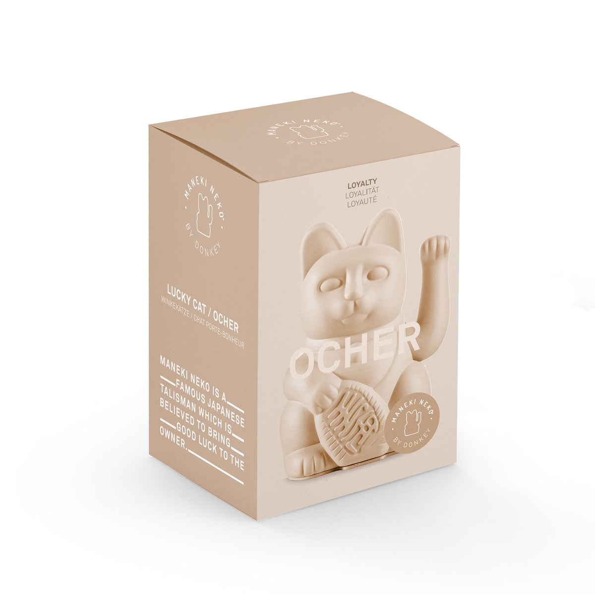Lucky Cat Maneki Neko beige clair- Loyauté Boutique Donkey