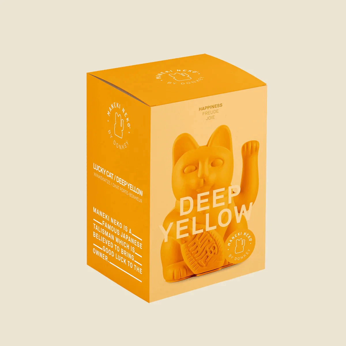 Lucky Cat Maneki Neko Deep yellow - Joie Boutique Donkey
