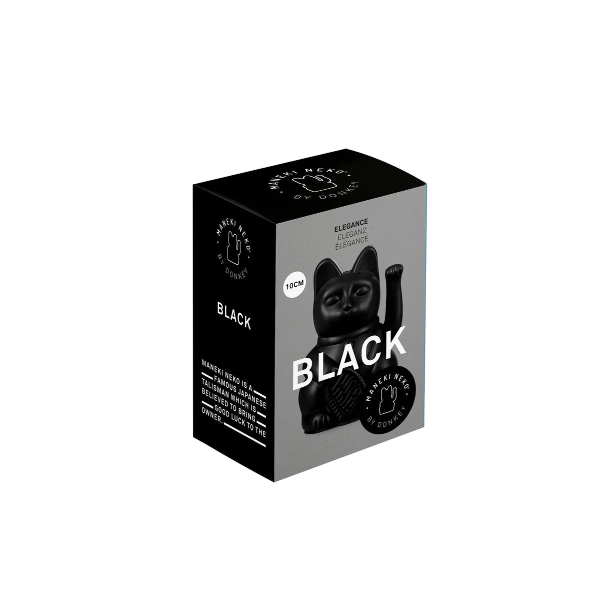 Mini Lucky Cat Maneki Neko Noir - Elegance Boutique Donkey