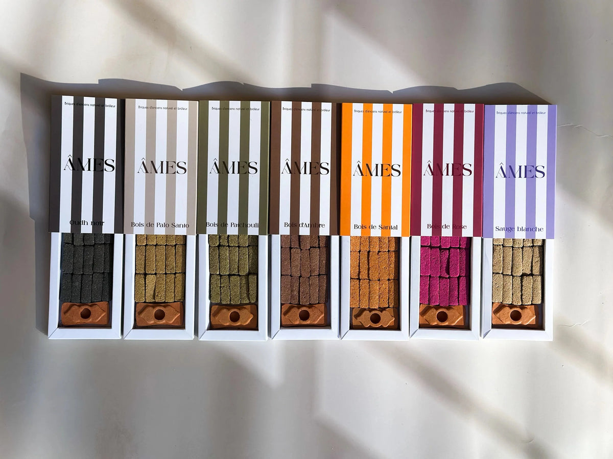 Briques d'encens naturel et brûleur Boutique Ames 