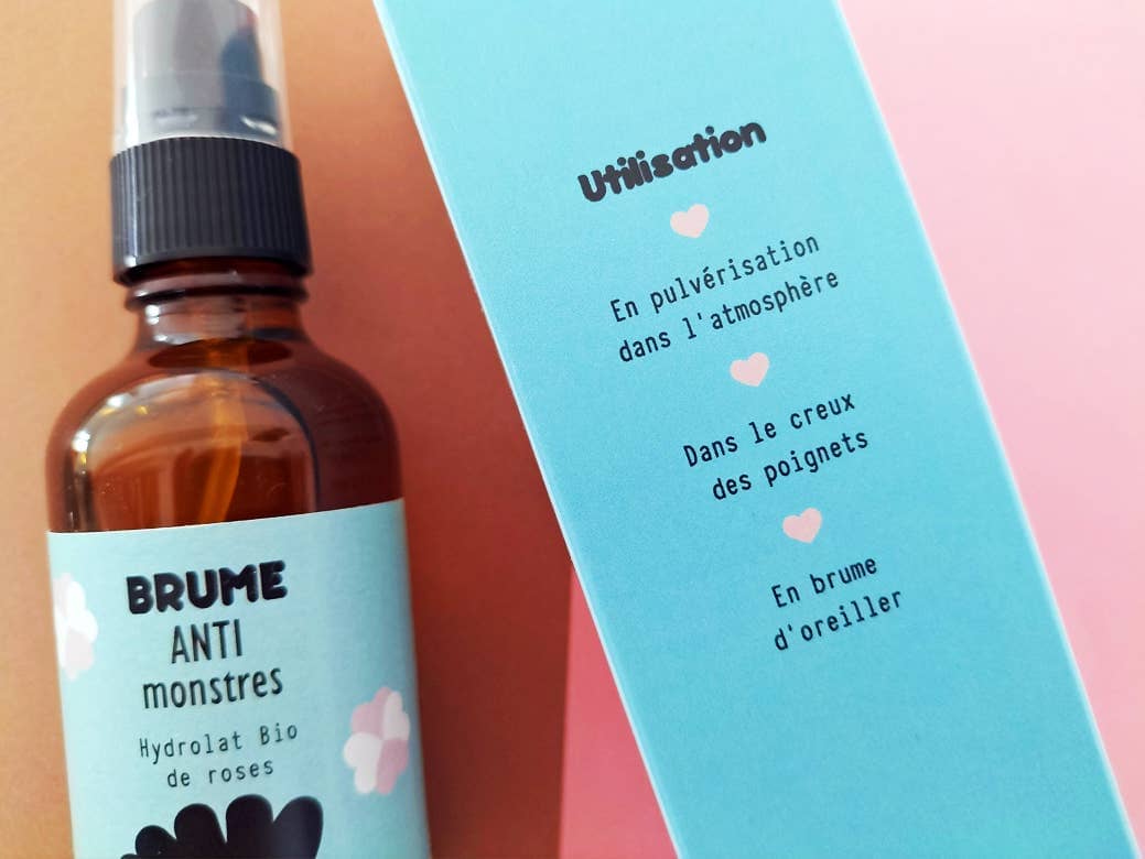 Brume magique anti-monstres à l'eau florale de roses bio Boutique Pamela Loops 