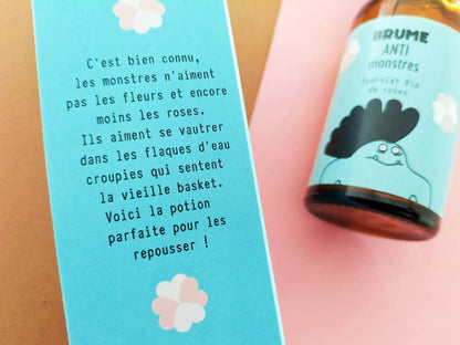 Brume magique anti-monstres à l'eau florale de roses bio Boutique Pamela Loops 