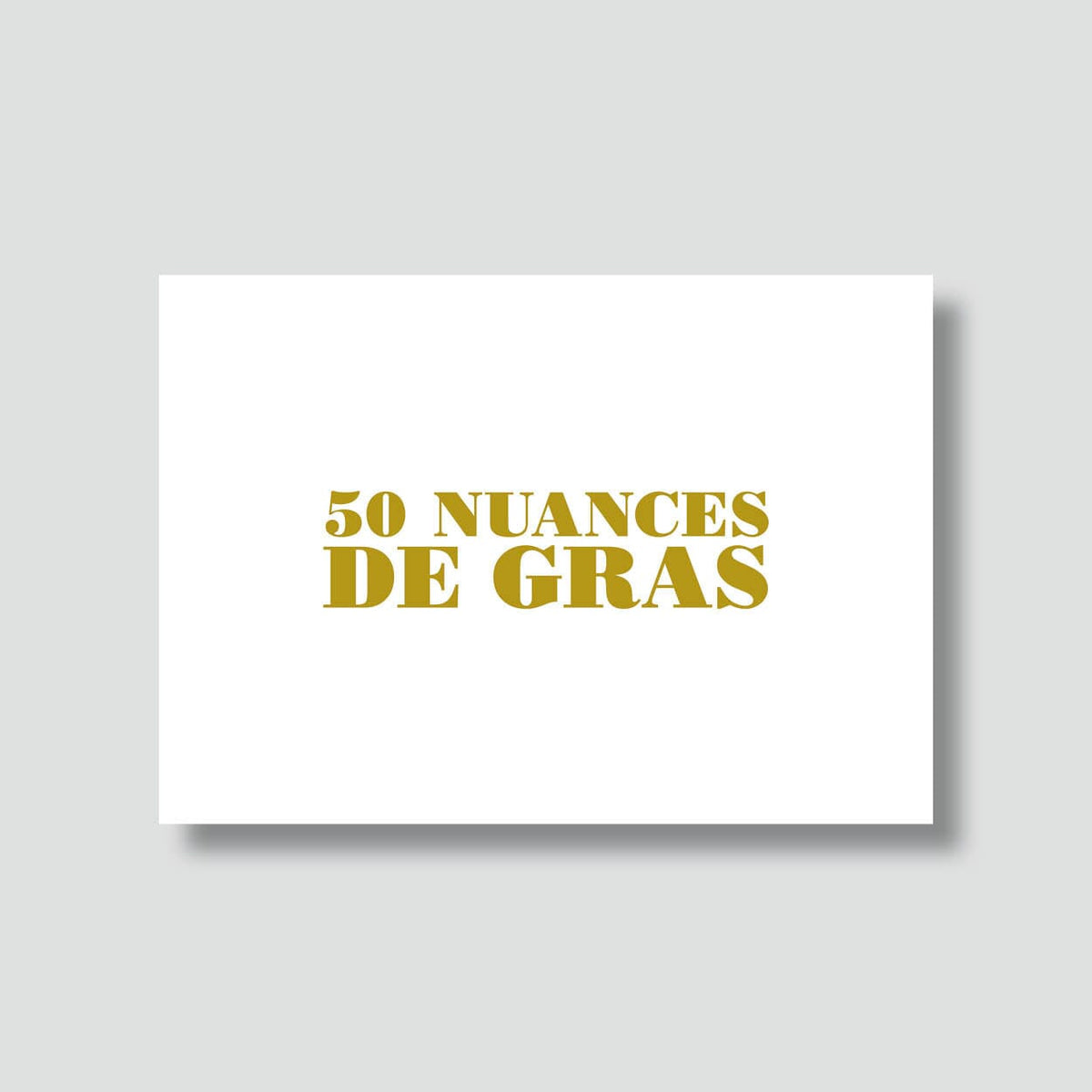 Carte postale – "50 nuances de gras" Boutique Bulma Studio 