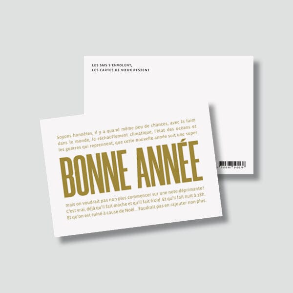 Carte postale – "Bonne année (version grinçante)" Boutique Bulma Studio 