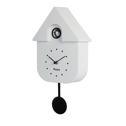 Horloge murale Coucou design Boutique Fisura Blanc 