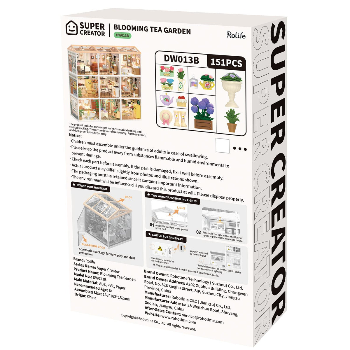 Maquette Blooming Tea garden - maison miniature - Rolife DW013B Boutique Rolife Robotime 