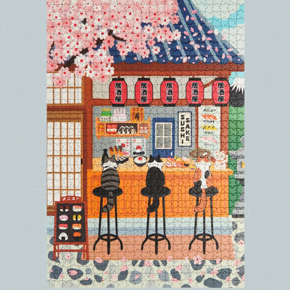 Puzzle 1000 pièces – Illustration poétique d’animaux Boutique Balvi Sushis Cats 