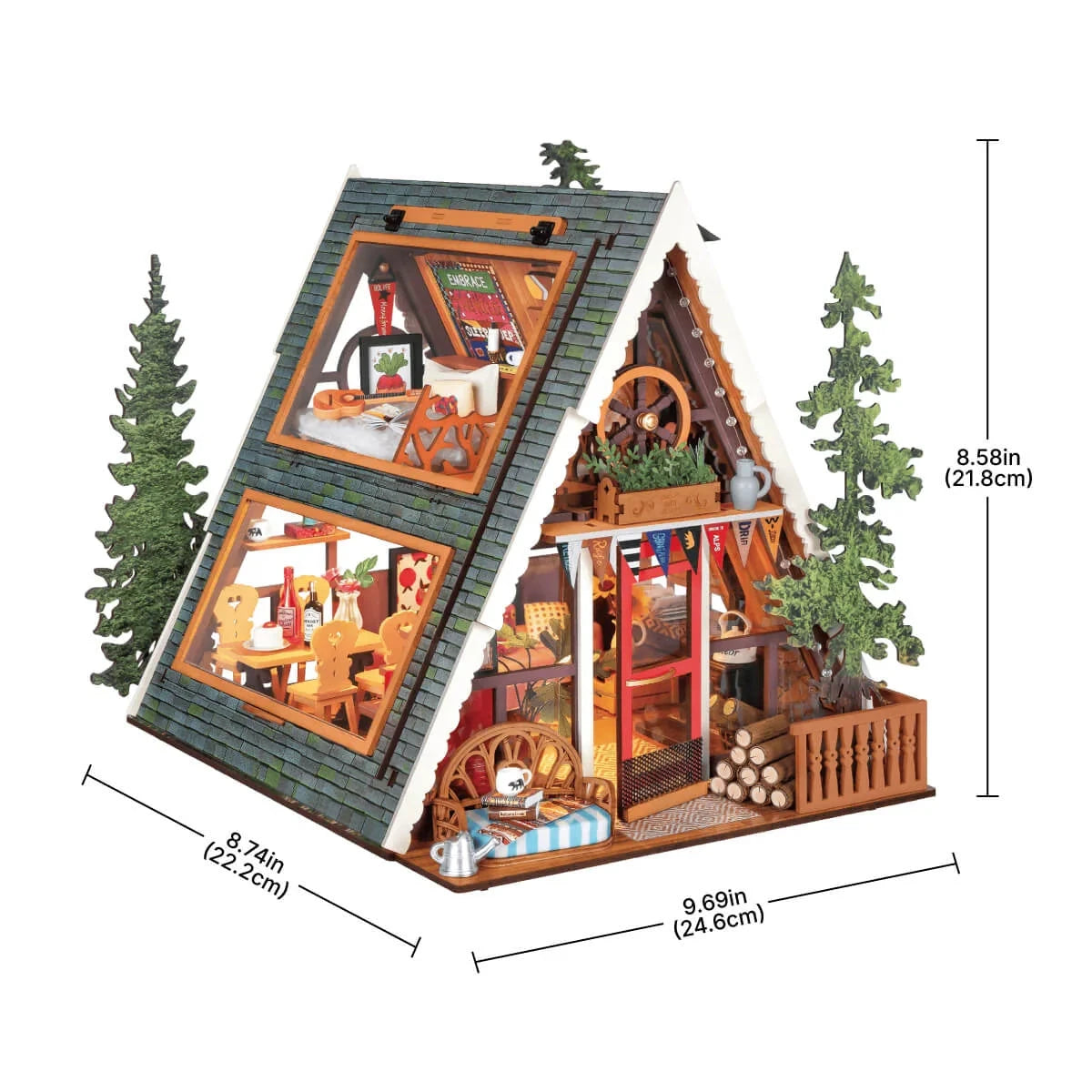 Rolife A-Frame Cabin DG181 – Maison miniature DIY Boutique Rolife Robotime 