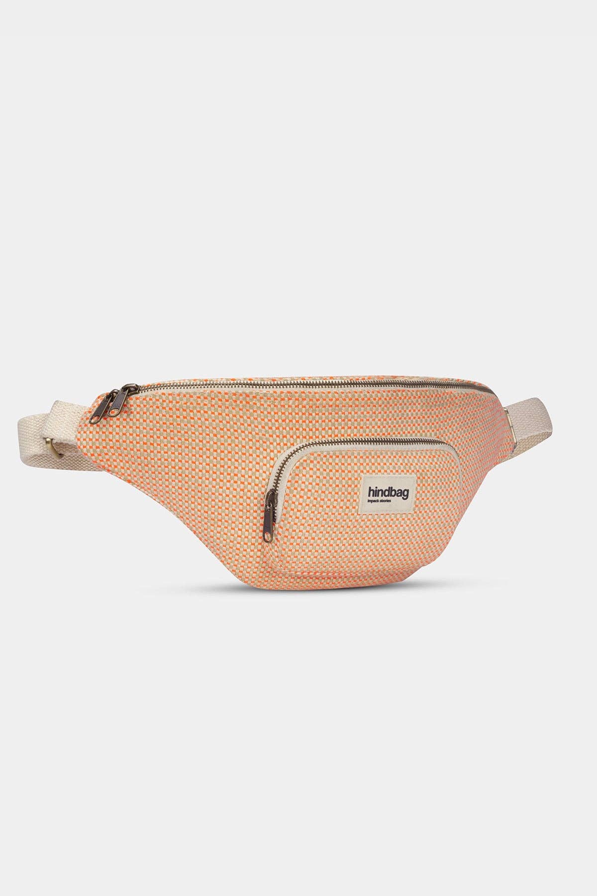 Sac banane XL Sofia corail - Hindbag Tressage corail Boutique Hindbag 