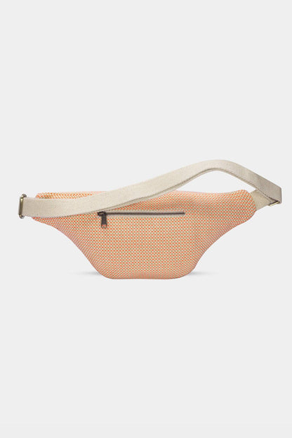 Sac banane XL Sofia corail - Hindbag Tressage corail Boutique Hindbag 