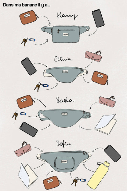 Sac banane XL Sofia - Hindbag Navy Boutique Hindbag 