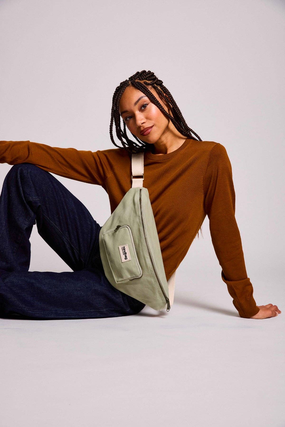 Sac banane XL Sofia - Hindbag Vert argile Boutique Hindbag 