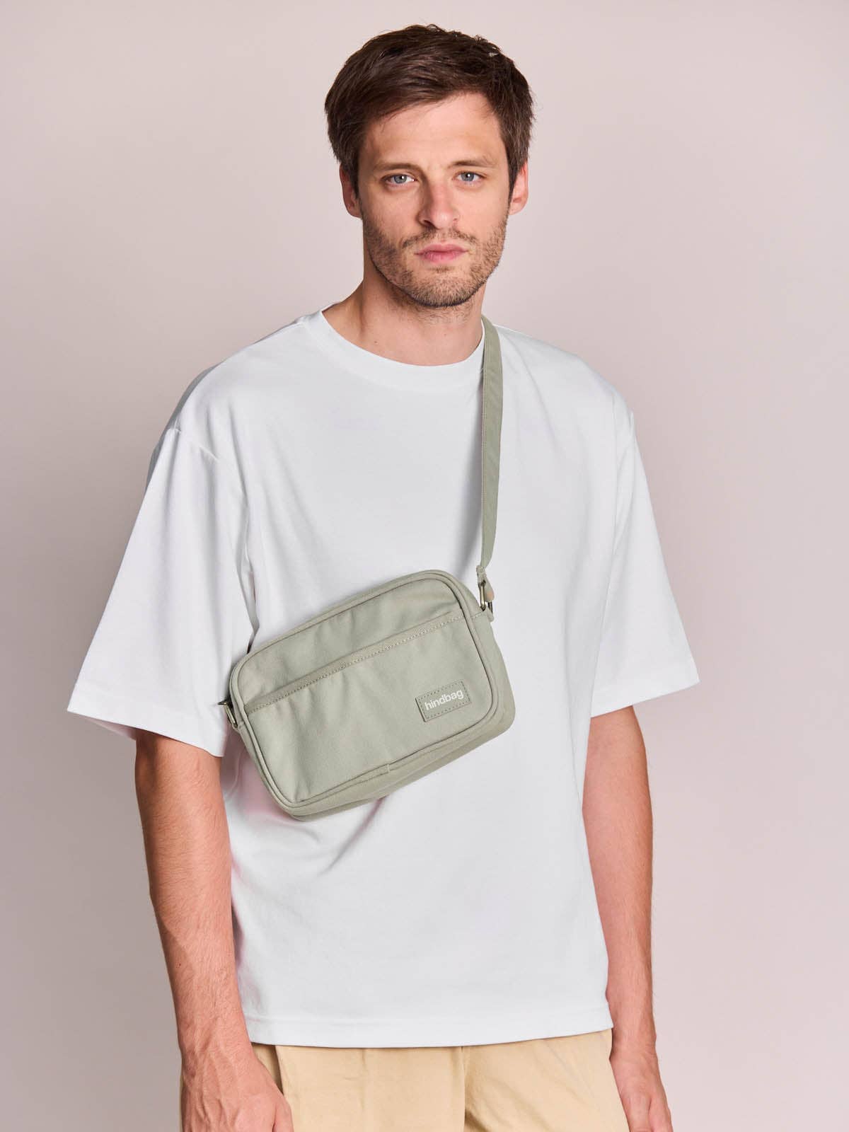 Sac bandoulière Nino vert argile - Hindbag Boutique Hindbag 
