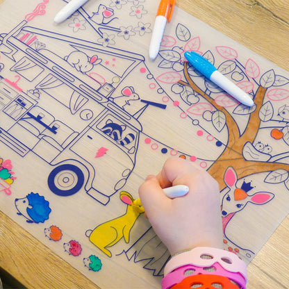 Set de table à colorier Dream Van – SuperPetit Boutique Super Petit 